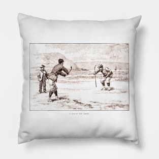 Vintage Golf Sketch Pillow