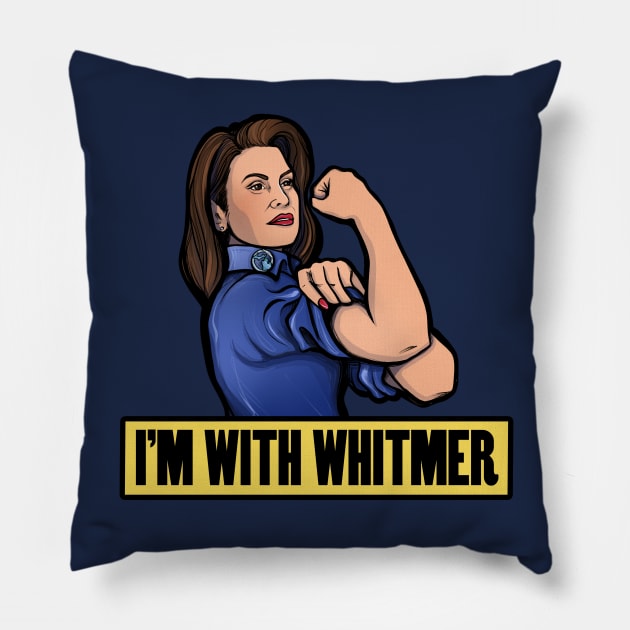 I'm With Big Gretch Gretchen Whitmer Pillow by bubbsnugg