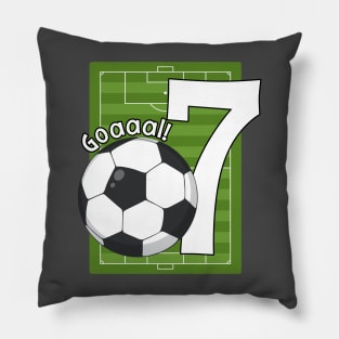 Kids Goaaal! 7th Birthday 7 Year Old Pillow