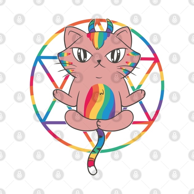 Rainbow Magic: Horned Cat with a Colorful Twist! by Life2LiveDesign