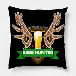 Beer Hunter Fun colorful Pillow