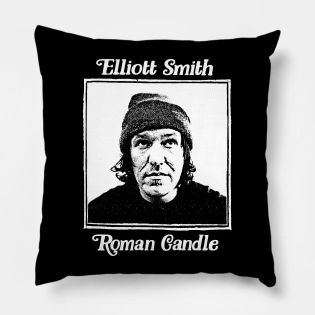 Elliott Smith Roman Candle  // Retro Styled Fan Art Design Pillow by DankFutura