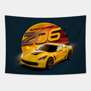 z06 Super Charged Tapestry