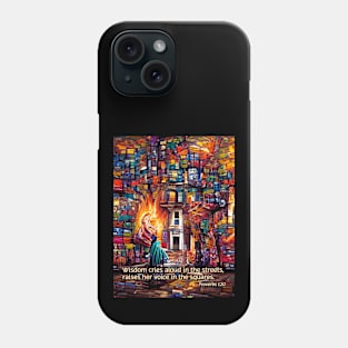 Wisdom Cries Aloud. Proverbs 1:20 Phone Case