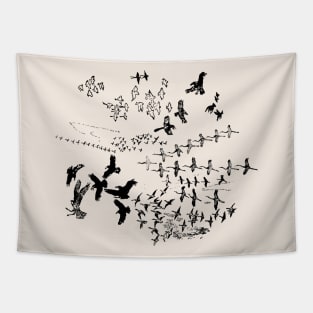 Black Birds Tapestry