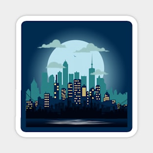 Night in the city Magnet