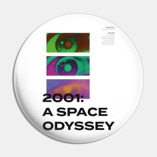 2001: A Space Odyssey - Minimalist Movie Poster - Stanley Kubrick Pin