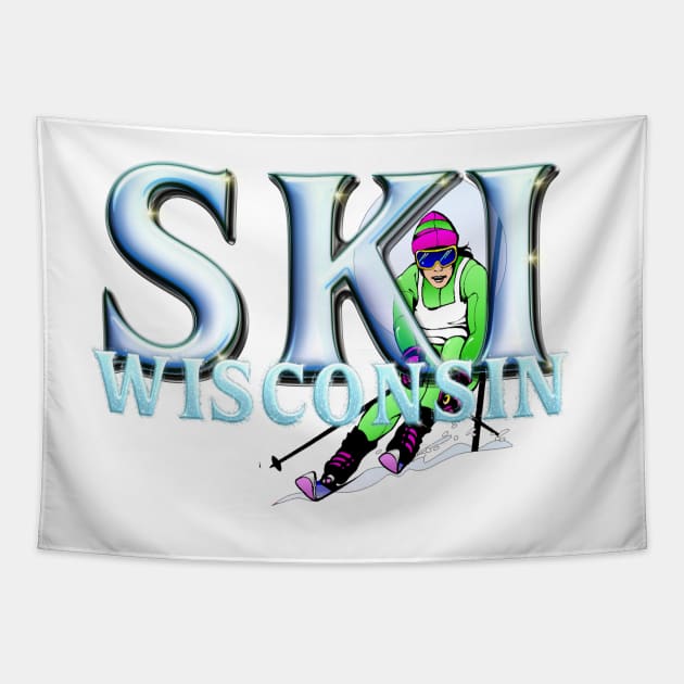 Ski Wisconsin Tapestry by teepossible