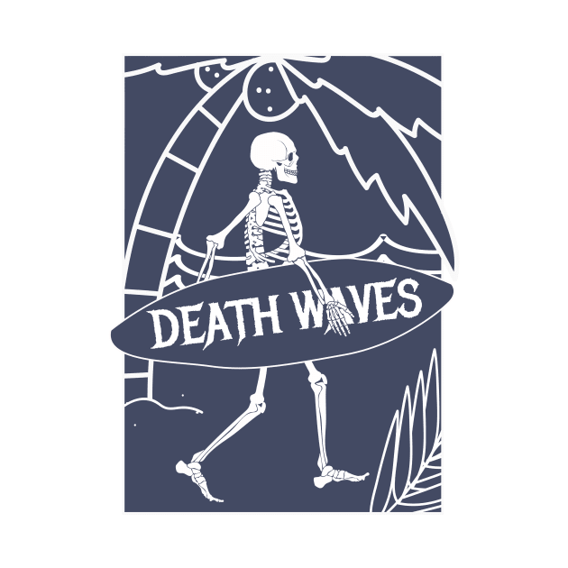 Death waves Skeleton Surfer Artwork for summer by eyoubree