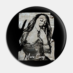 Mariah Carey Christmas Vintage Old Poster Pin