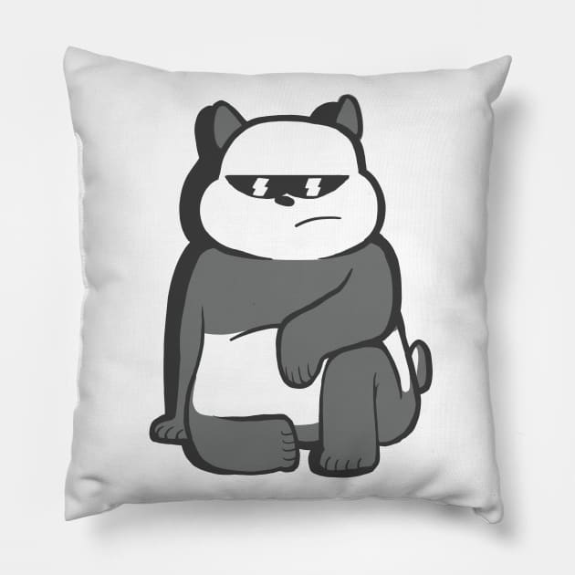 cool panda Pillow by ArtStopCreative