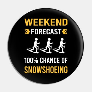 Weekend Forecast Snowshoeing Snowshoer Pin