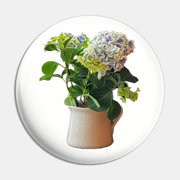 Blue Hydrangea Plant Pin by ellenhenryart