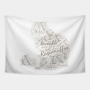 Ragamuffin Wordcloud for Lighter Backgrounds Tapestry