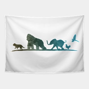 Animals Inspired Silhouette Tapestry