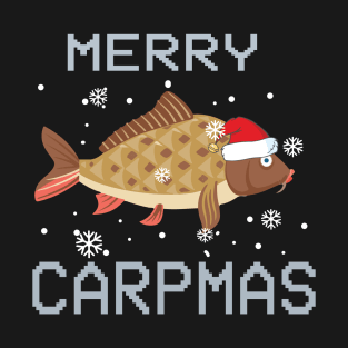 Merry Carpmas Christmas Gift For Fishing Lover T-Shirt