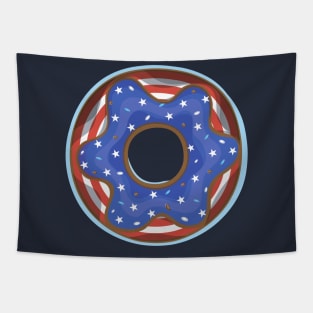 American Flag Donut USA Tapestry