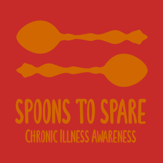 Spoons To Spare - Chronic Illness Awareness (Orange) by KelseyLovelle