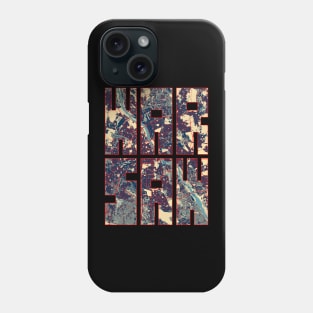 Warsaw, Poland City Map Typography - Hope Phone Case