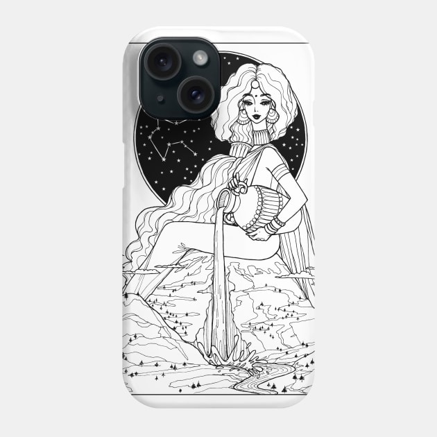 Indian Aquarius Phone Case by OlgaMaletina