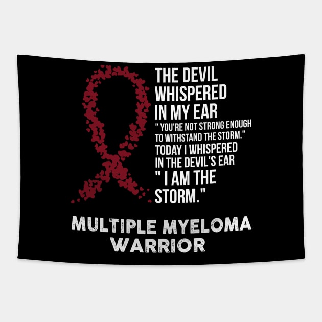 The Devil- Multiple myeloma Awareness Support Ribbon Tapestry by HomerNewbergereq