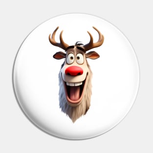 Red Nose Reindeer Pin