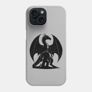 Bigfoot Sasquatch Year of The Dragon Pet Cryptid Legend Believer Silhouette Phone Case