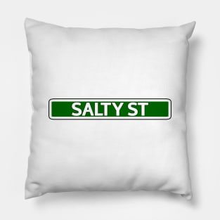 Salty St Street Sign Pillow