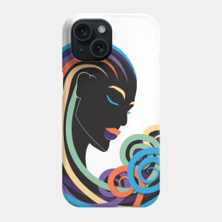 Tangle of color - black beauty Phone Case