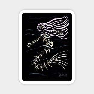 Skeleton Mermaid Magnet