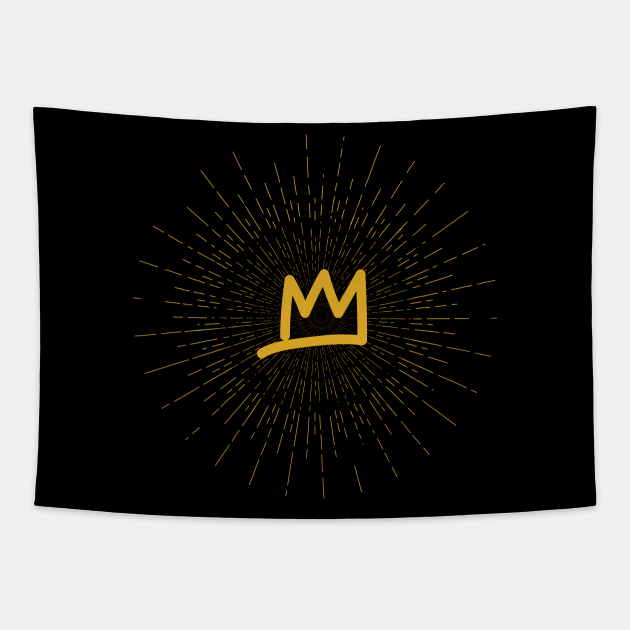 Golden Crown Magic Tapestry by Lumos19Studio