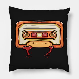 Orange old mixtape Pillow