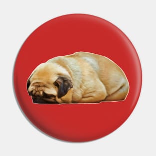 Sleeping pug Pin