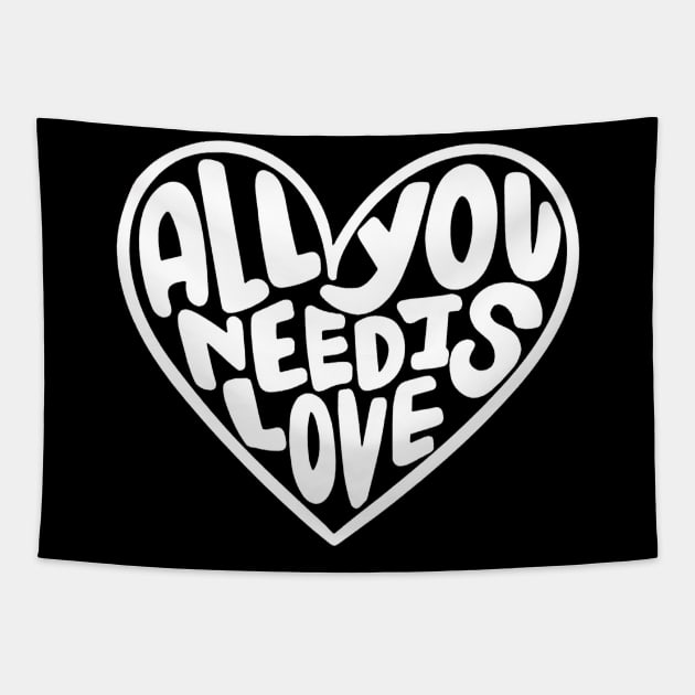 All You Need Is Love Tapestry by vluesabanadesign