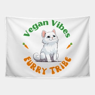 Vegan Vibes Furry Tribe Tapestry