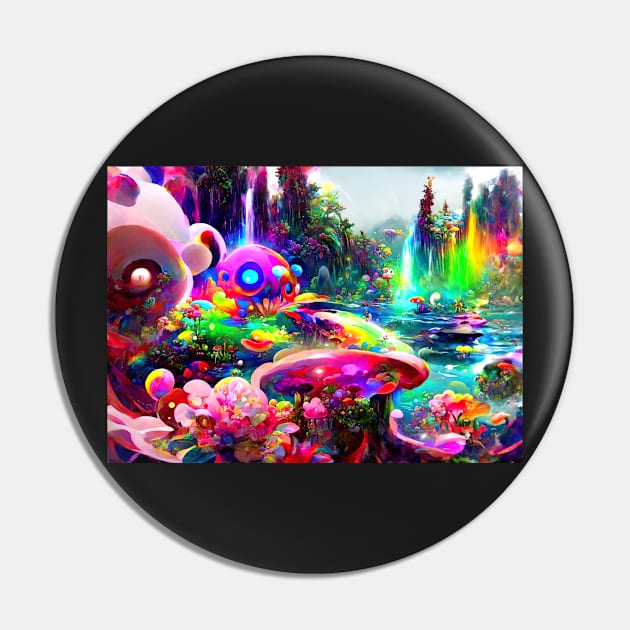 Color Globs | Hidden Lake Pin by AlexandrAIart