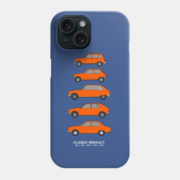 Classic renault cars collection Phone Case by RJW Autographics