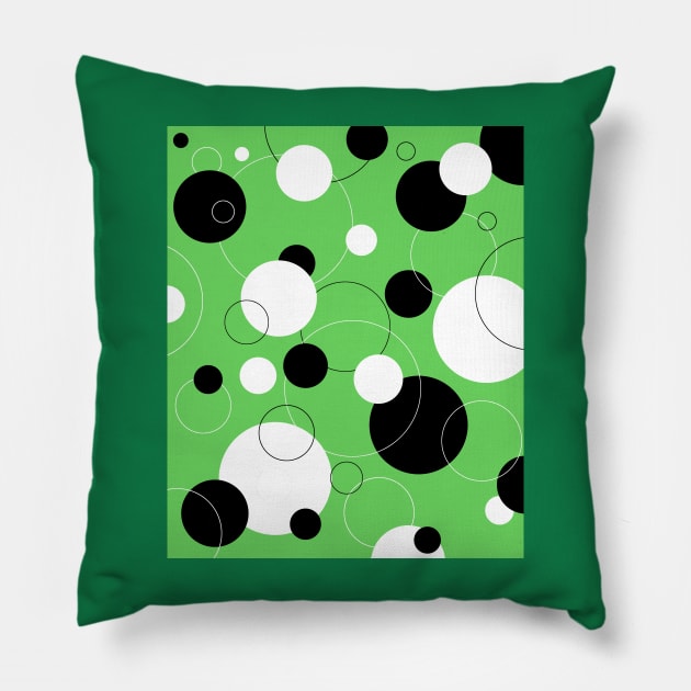 Bubbles - Spring Fashion Circles 2 Var 3 Pillow by Heatherian