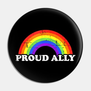 Proud Ally Rainbow Lgbt Pride Month For Men Women Pin