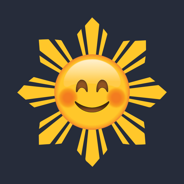 Filipino Sun Smiley Blushing Face Emoji by SkarloCueva