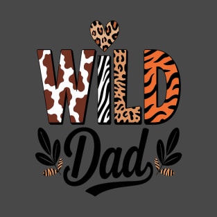 Wild DAD Birthday Family Bday Safari Zoo Jungle Animals T-Shirt