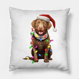 Christmas Chesapeake Bay Retriever Pillow