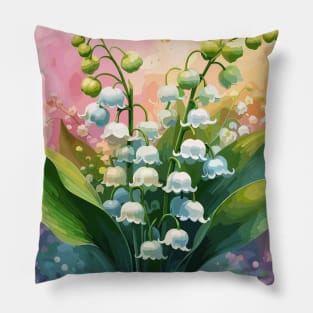 Lily of The Valley Flower Pillow