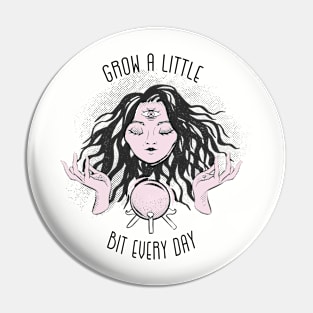 grow a little Fortune Teller Vintage Style Pin