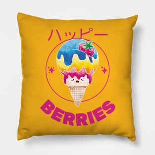 Japanese Kawaii Ice cream berries Pillow