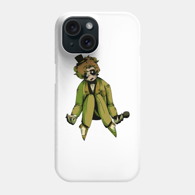 Golden Freddy Gijinka Transparent Phone Case by spaceagebarbie