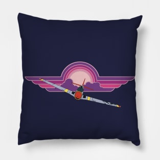 P-51 Mustang Sunrise Wings Pillow