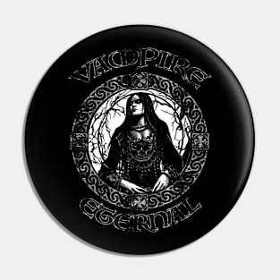 Vampire Eternal: Exclusive Gothic Tee Limited Edition Goth Art T Shirt Pin