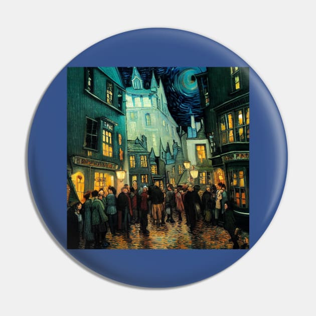 Starry Night in Diagon Alley Pin by Grassroots Green