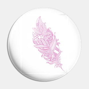 Pink Tribal Feather Pin